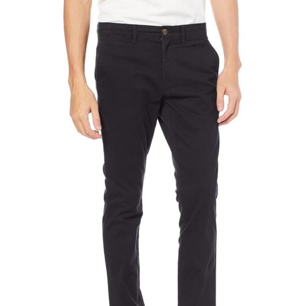 Men's Skinny-Fit Casual Stretch Chino Pant Black 42W x 34L